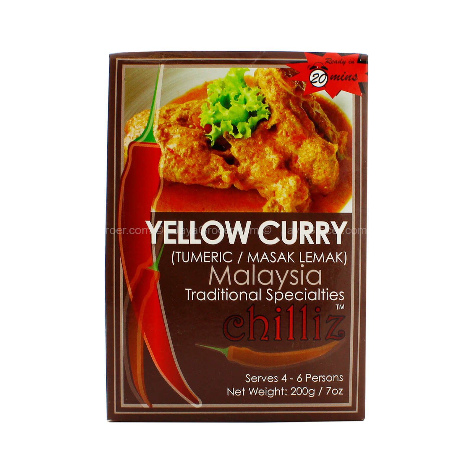 Chilliz Yellow Curry Paste 200g