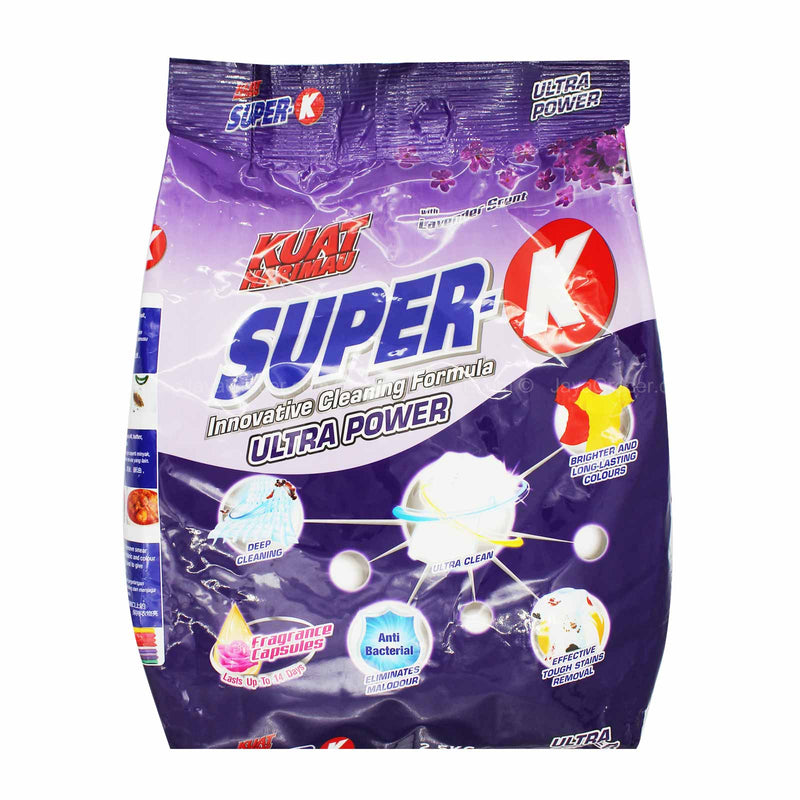 Kuat Harimau Super Clean Detergent Powder Lavender Scent 2.5kg