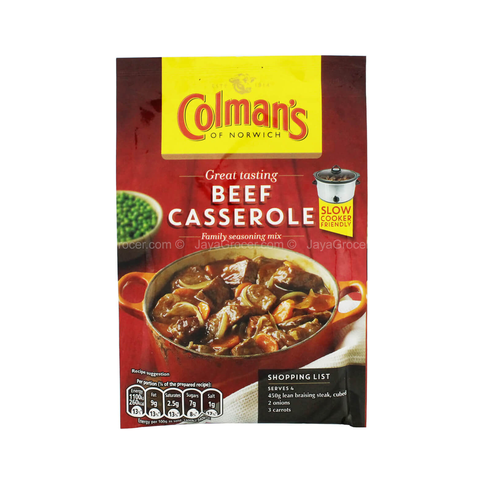 Colman’s Of Norwich Beef Casserole Seasoning Mix 40g