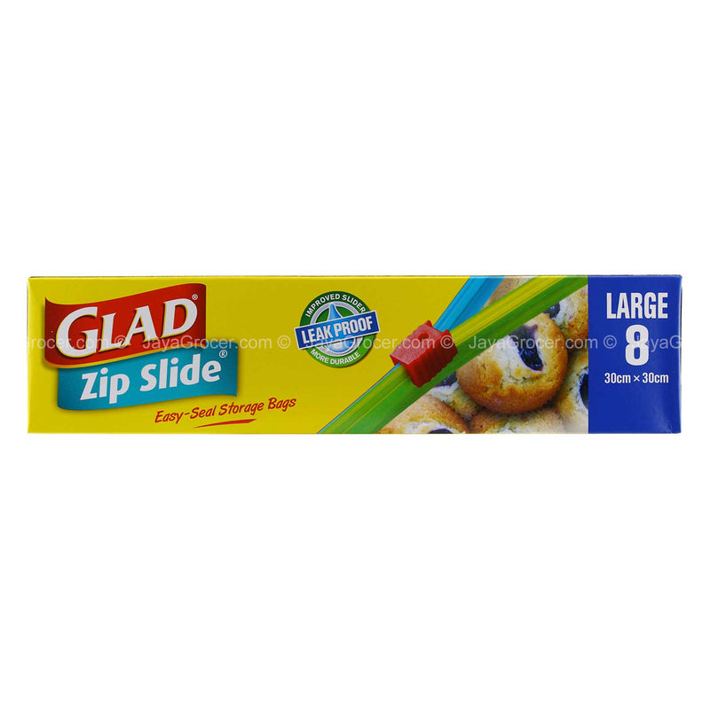 Glad® Zip Slide® Bags Large 8pk, Glad NewZealand