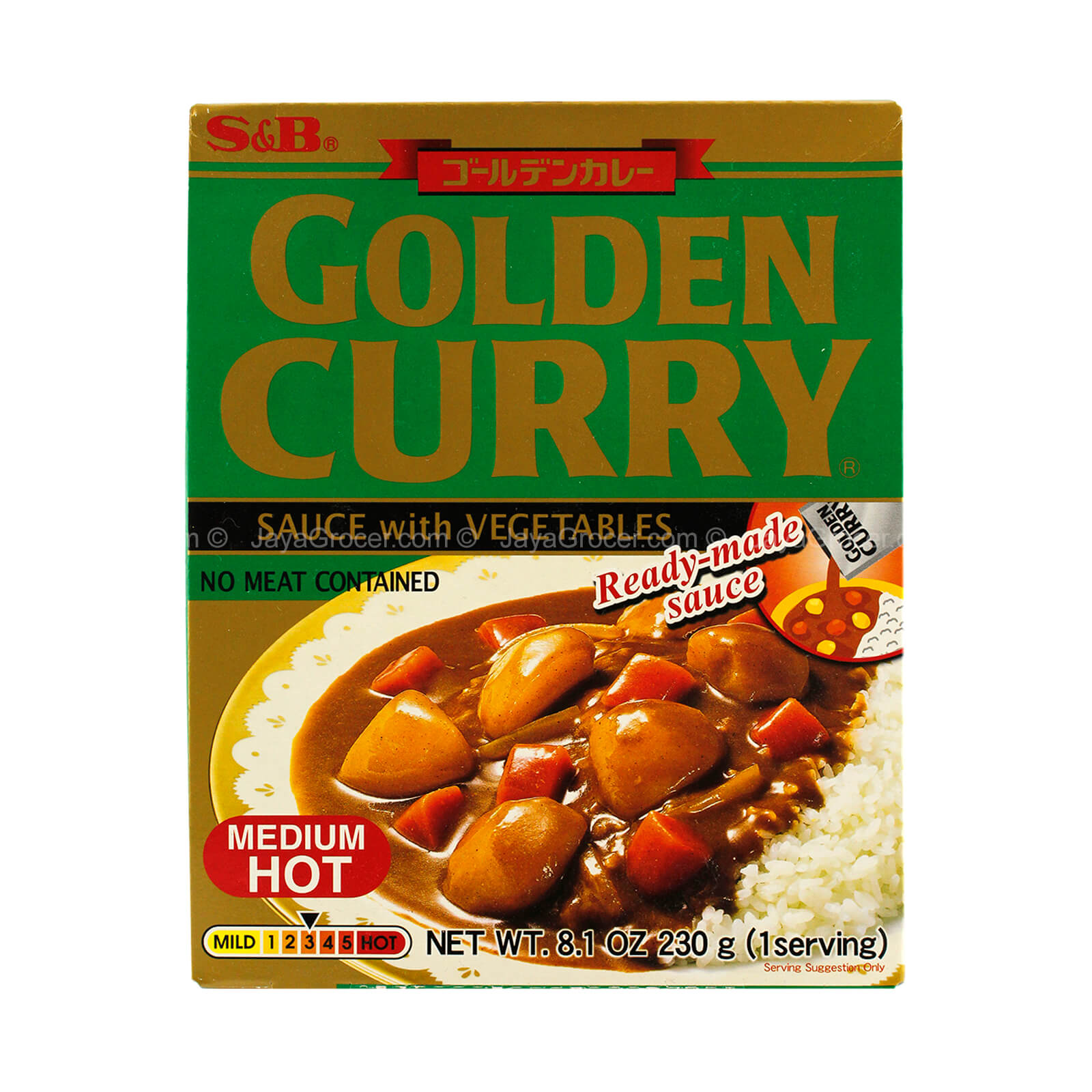 Golden Curry Ready Made Sauce with Vegetables Medium Hot 230g