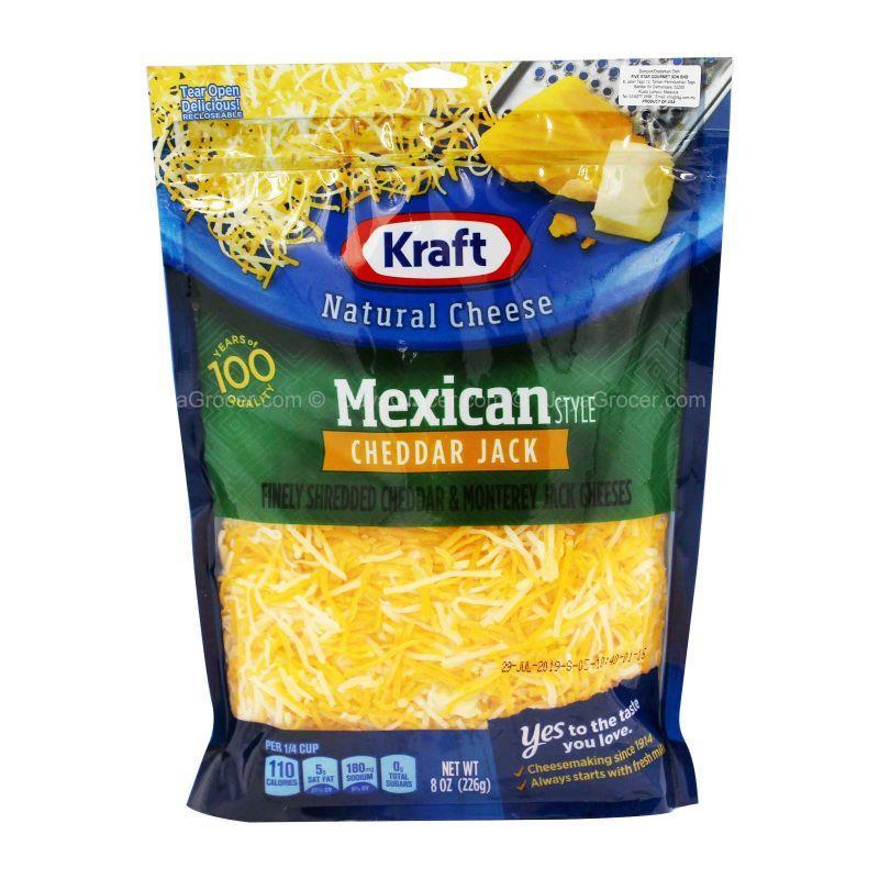 Kraft Natural Cheese Mexican Style Cheddar Jack 226g