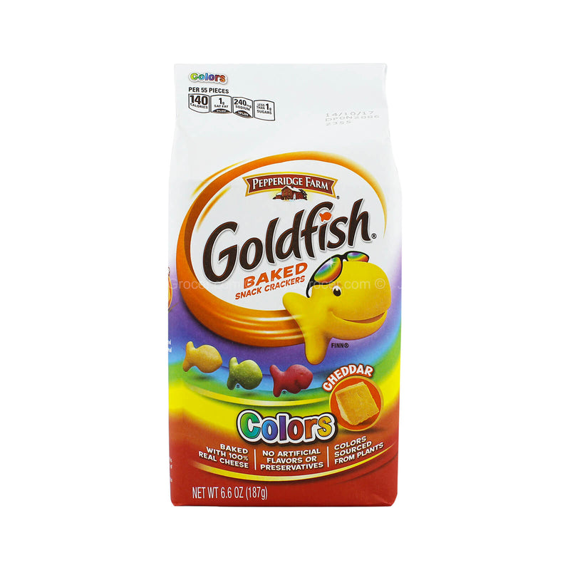 Pepperidge Farm Goldfish Colors Baked Snack Crackers Cheddar Flavour 187g