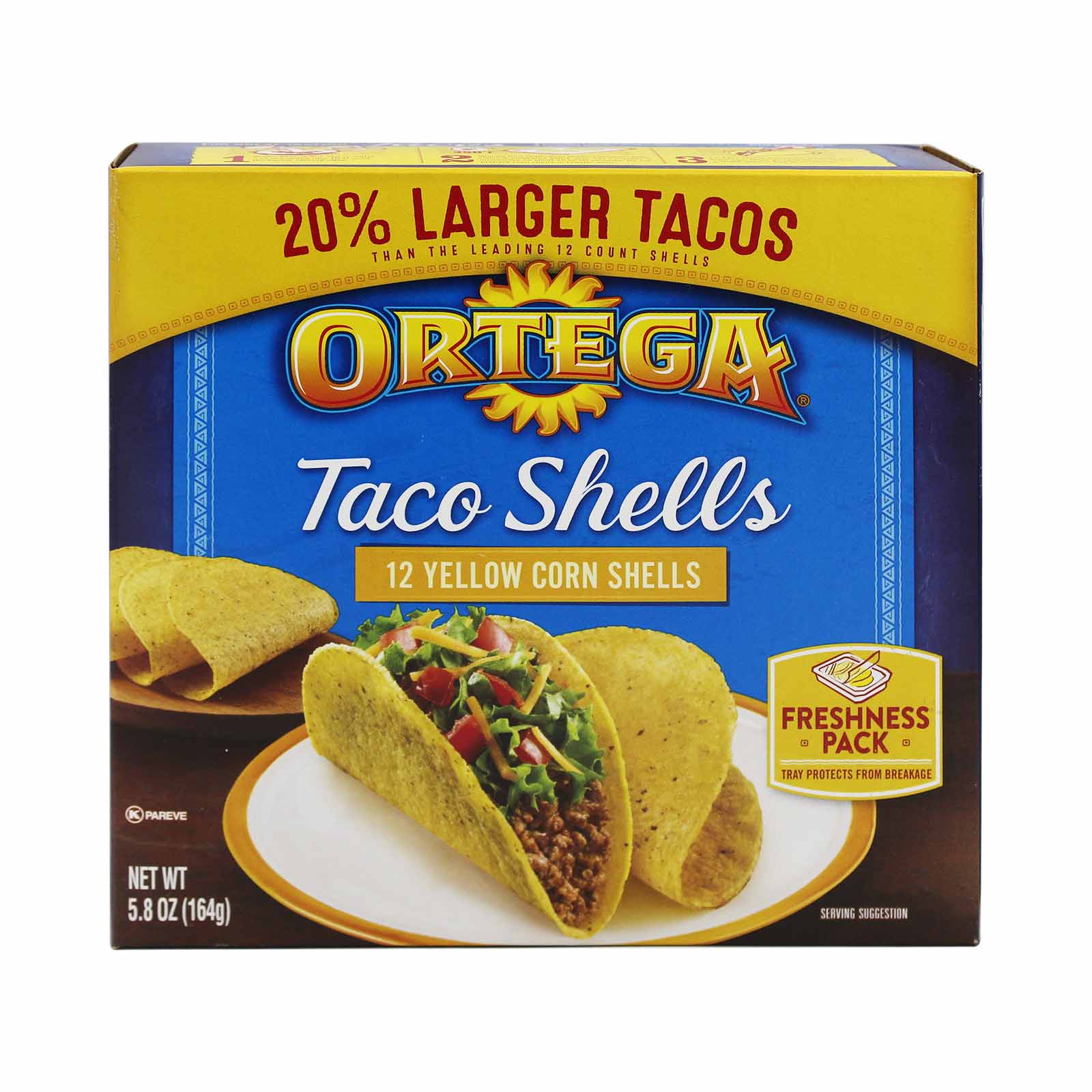 Ortega Yellow Corn Taco Shells 164g