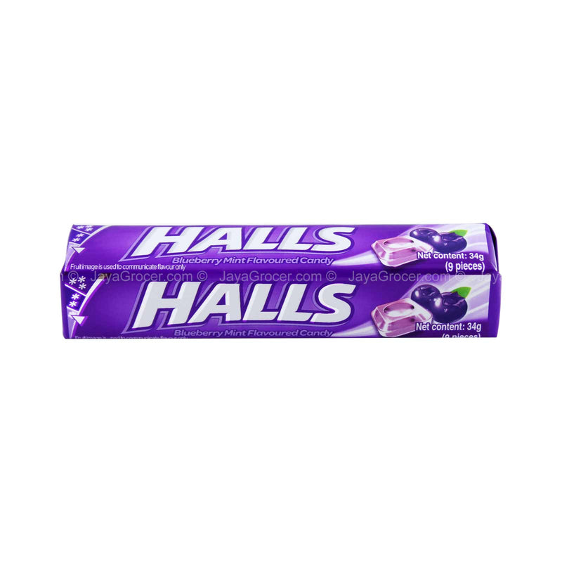 Halls Blueberry Mint Flavoured Candy 34g