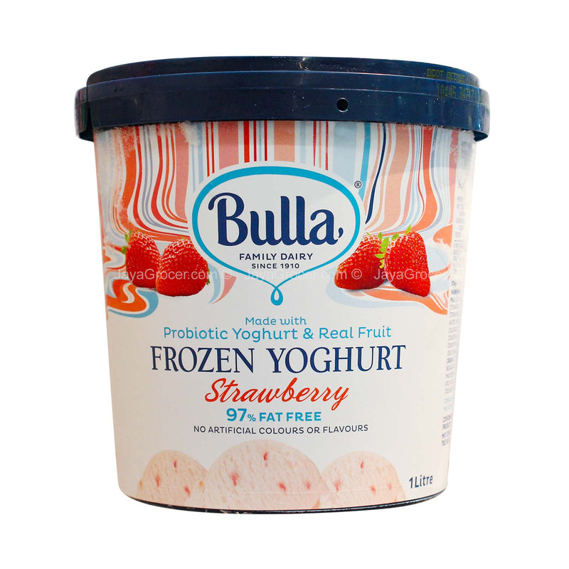 Bulla Probiotic Yoghurt and Real Fruit Frozen Yoghurt Strawberry Flavor 1L
