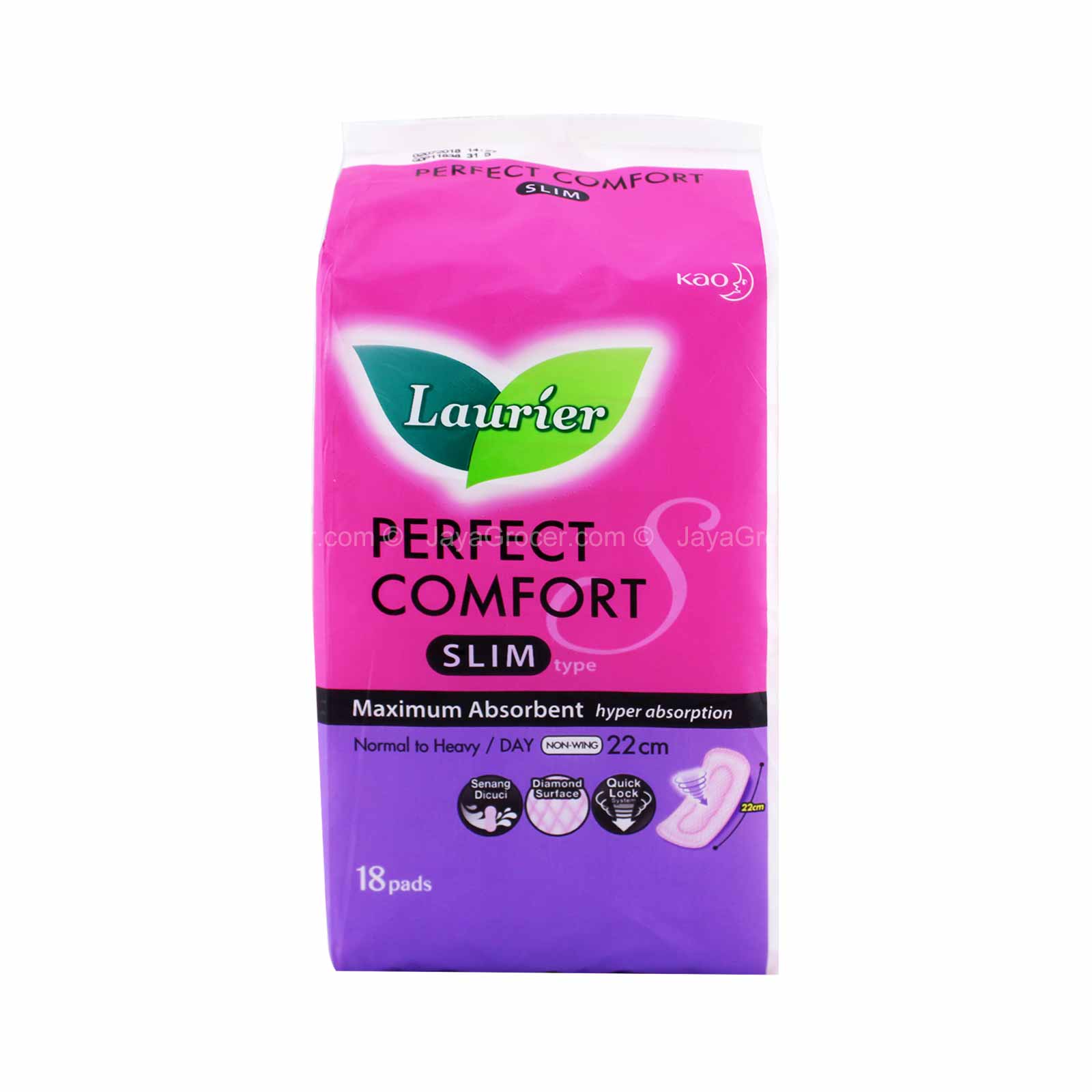 Laurier Perfect Comfort Ultra Slim Non Wing Pad 18pads