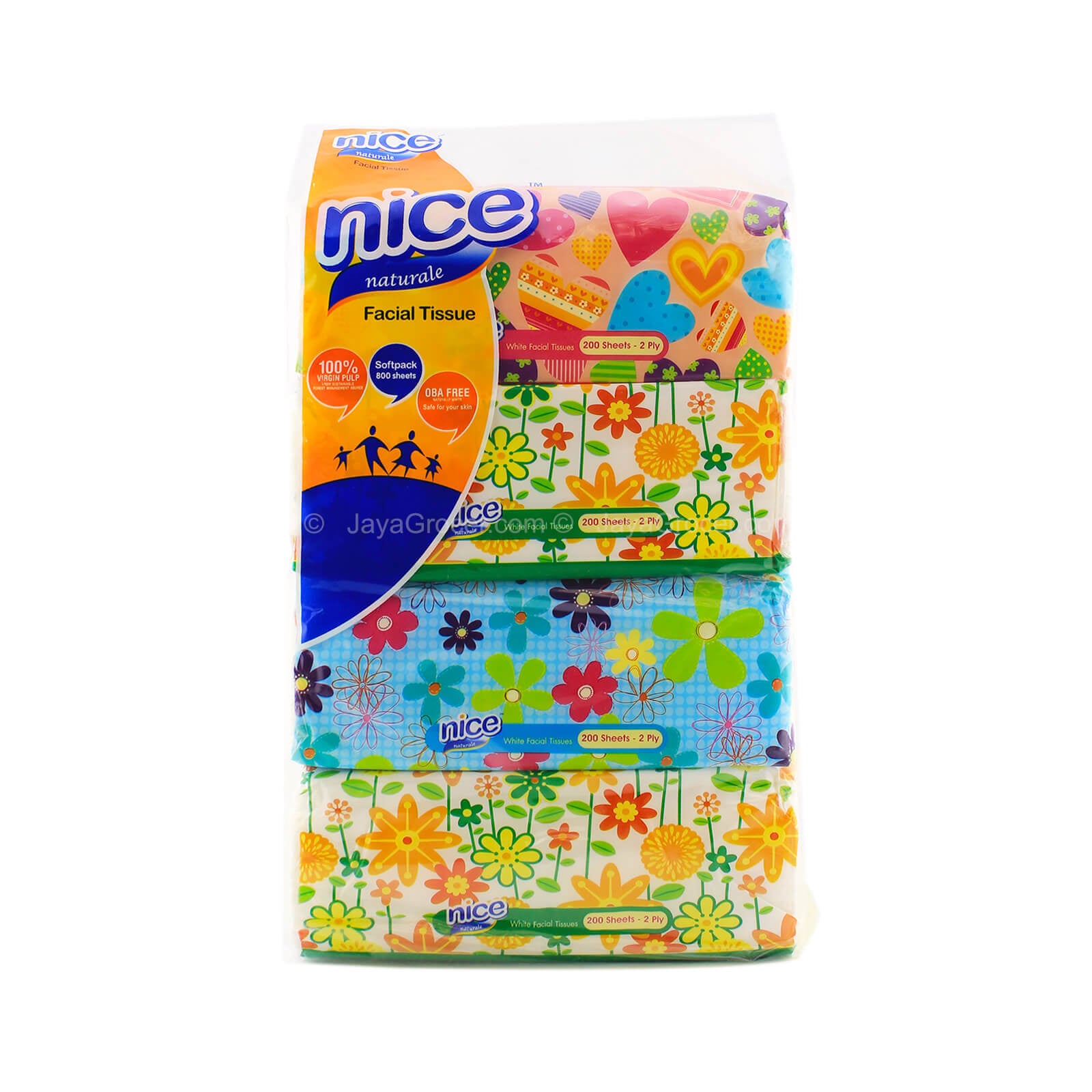 Nice Softpack Tissue 200sheets x 4packs