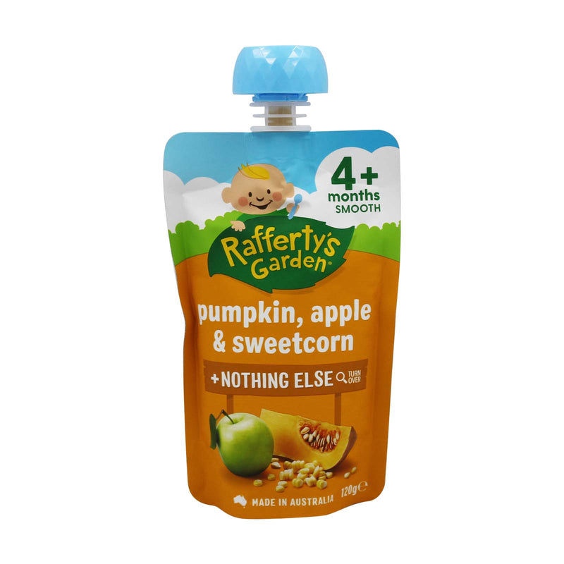 Rafferty's Garden Pumpkin, Apple and Sweetcorn + Nothing Else Smooth Baby Food (4+Months) 120g