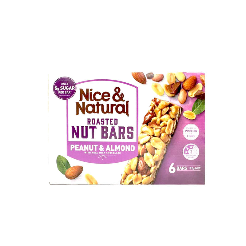 Nice and Natural Peanut & Almond Roasted Nut Bar 192g