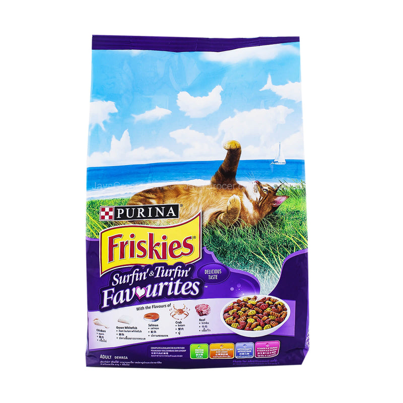 Purina Friskies Adult Cat Surfin’ and Turfin’ Favorites Cat Food 1.1kg
