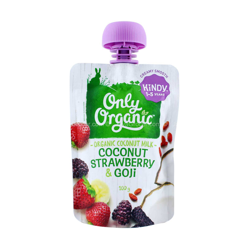 Only Organic Kindy Organic Coconut Milk, Strawberry, and Goji 100g