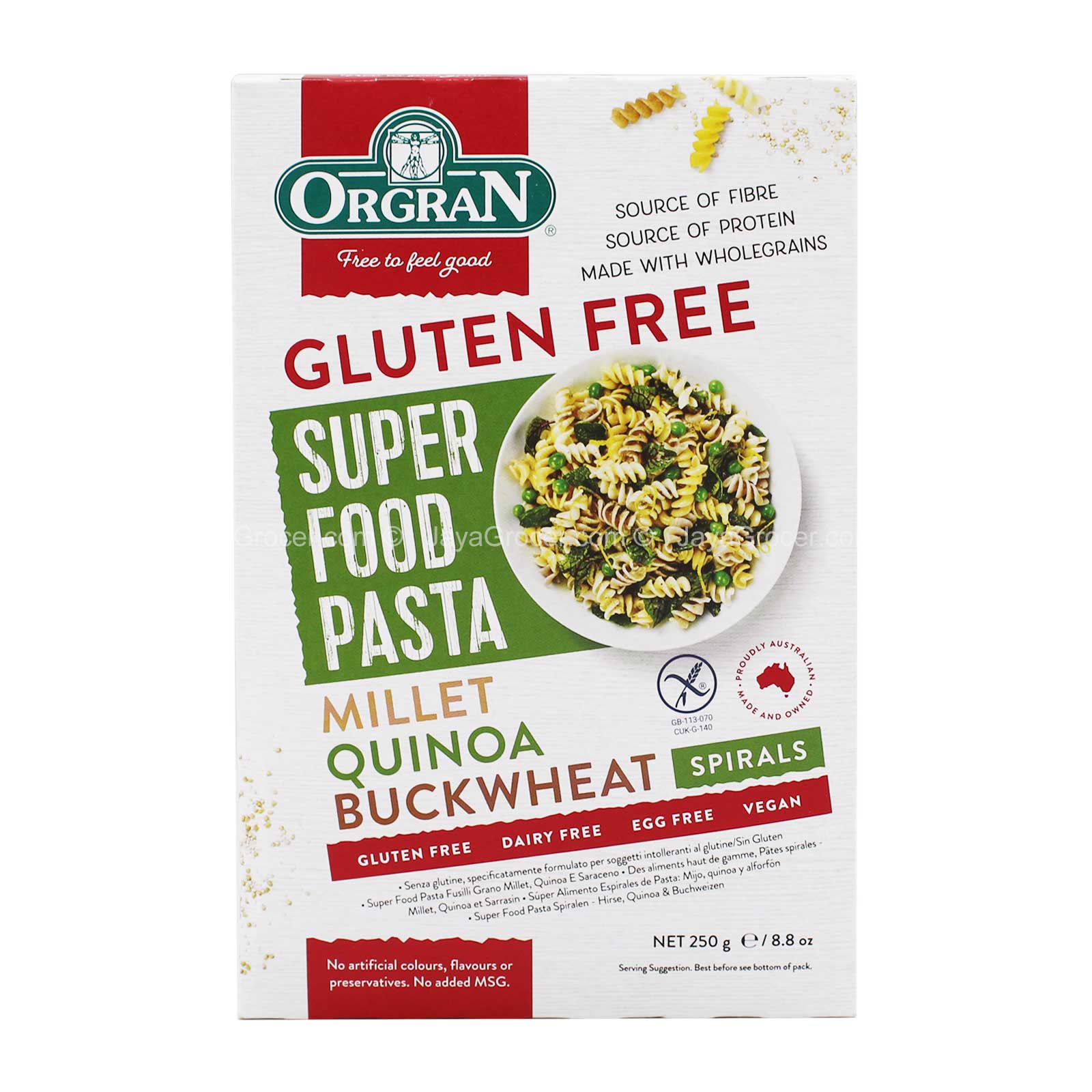 ORGRAN PASTA SUPER TRIO BUCKWHEAT 250G