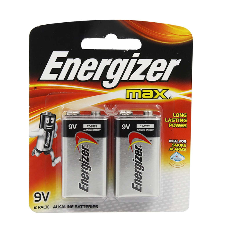 Energizer Max 9V Alkaline Battery 2pack