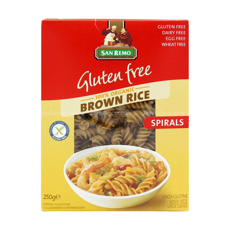 SAN REMO BROWN RICE SPIRALS 250G