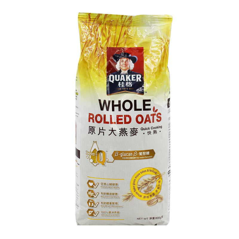 Quaker Whole Rolled Oats 800g