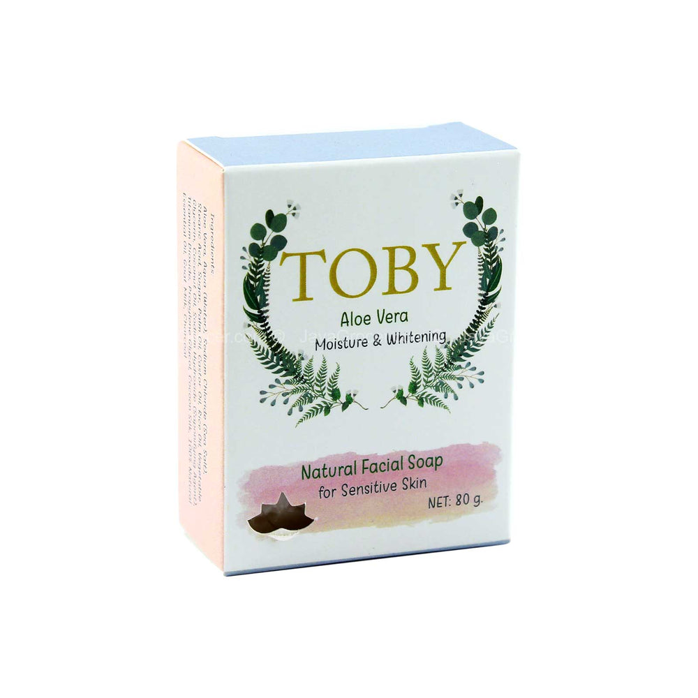 Toby Natural Facial Soap Aloe Vera Moisturizing and Whitening 80g