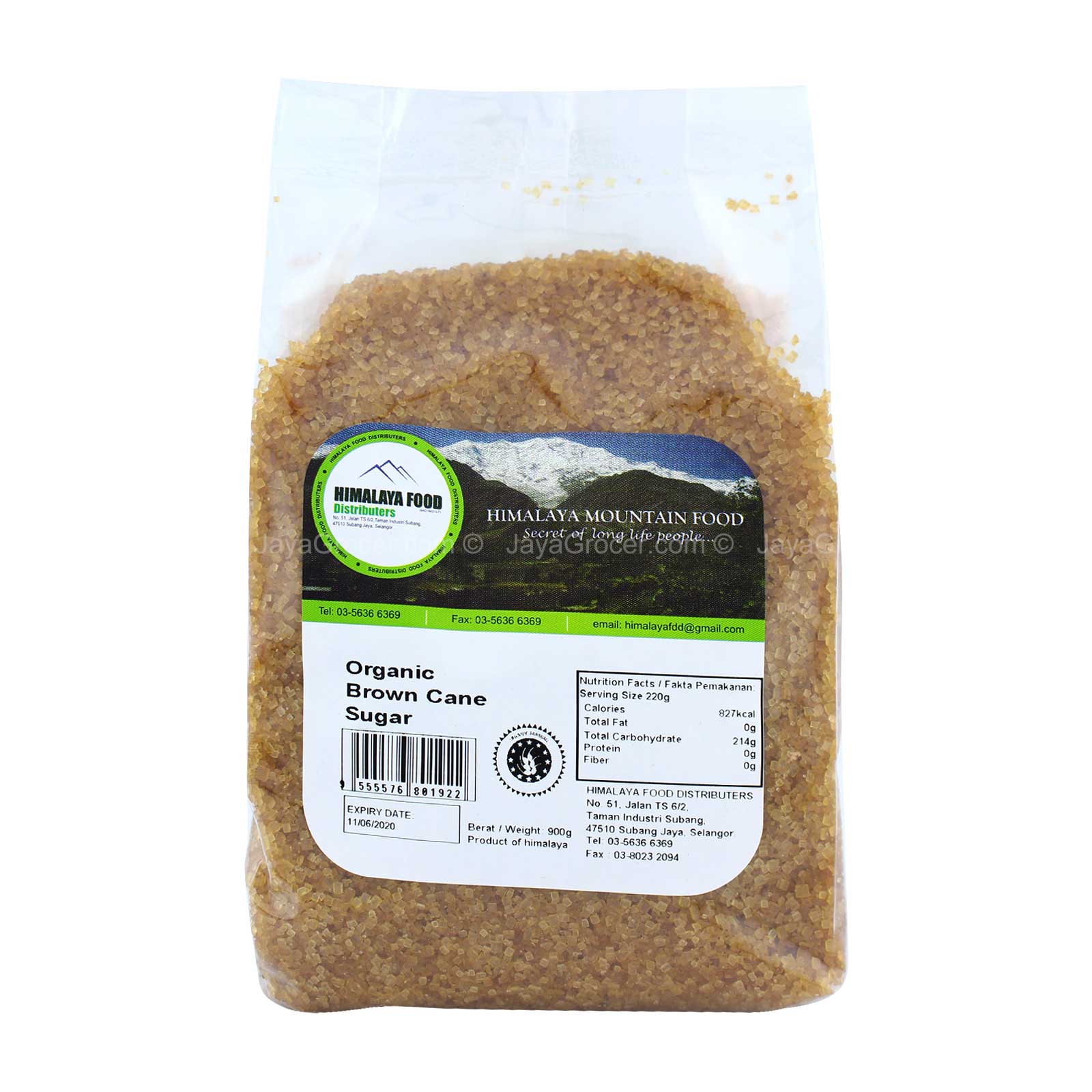 Himalaya Food Organic Brown Cane Sugar 900g