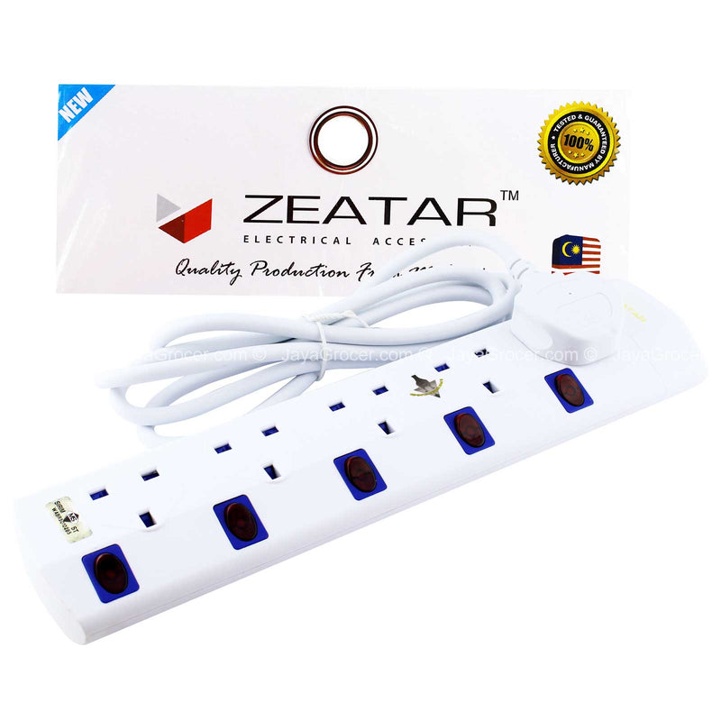 Zeatar Multisocket  2m 5gang wt