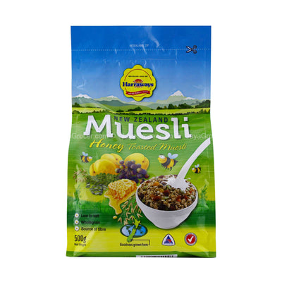 Harraways muesli honey toasted 500g