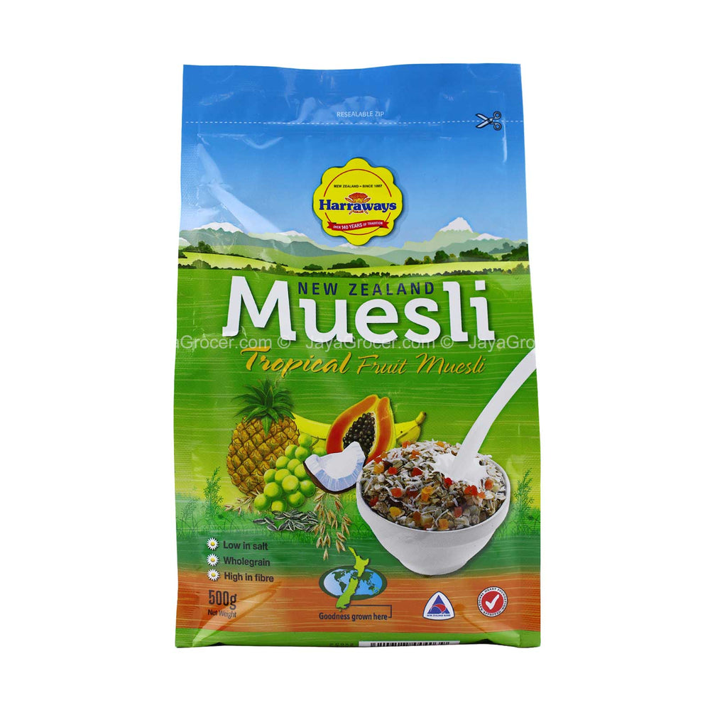 Harraways muesli tropical fruit 500g