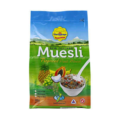 Harraways muesli tropical fruit 500g