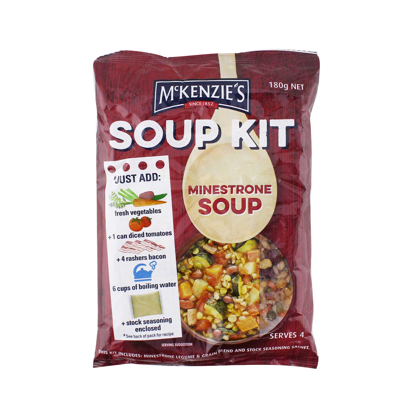 Mckenzie's Soup Kit Minestrone Soup 180g