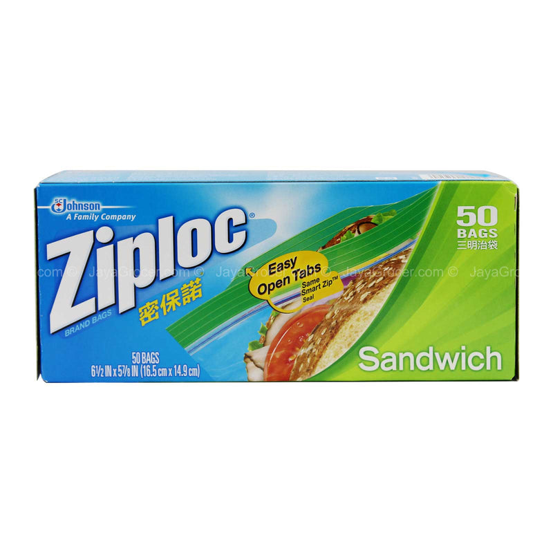 Ziploc Sandwich Bag (16.5x14.9cm) 50pcs/pack