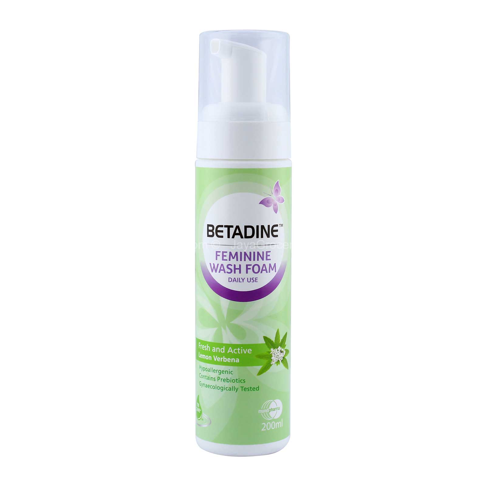 Betadine Feminine Wash Foam Daily Use Fresh and Active Lemon Verbena 200ml