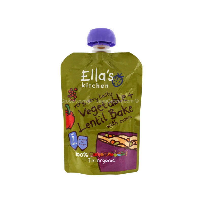 Ella's Kitchen Organic Vegetable + Lentil Bake Baby Food 130g