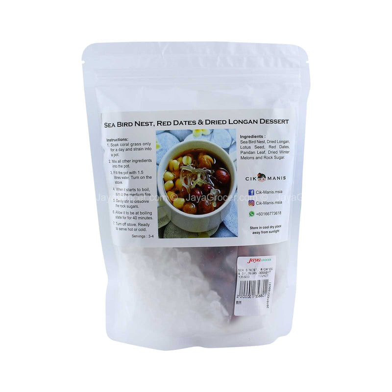 Cik Manis Sea Bird's Nest, Red Dates, and Dried Longan Dessert 1pack