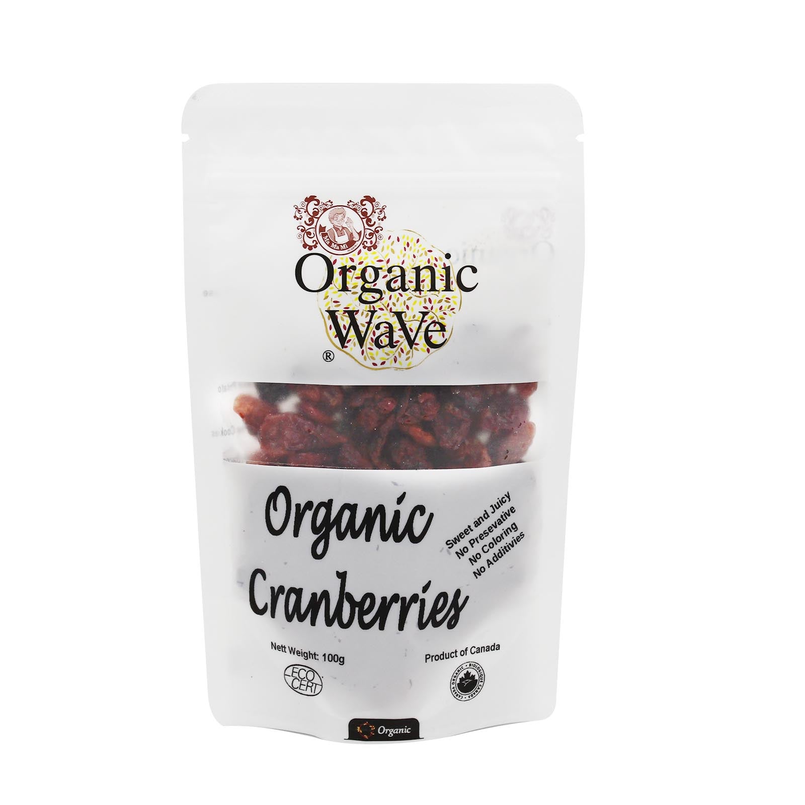 Ma Ma Mi Organic Wave Organic Cranberries 100g