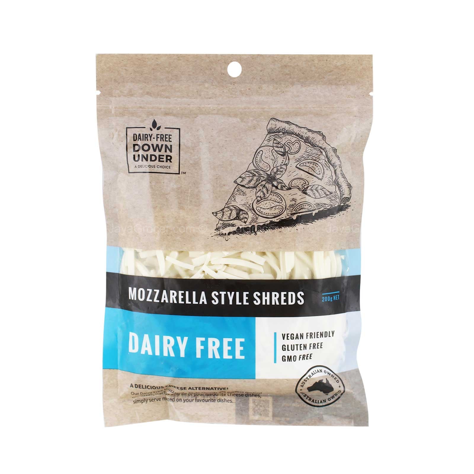 Dairy-Free Down Under Mozzarella Style Shreds 200g