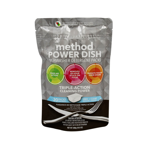 METHOD POWER DISH FREE + CLEAR  20S
