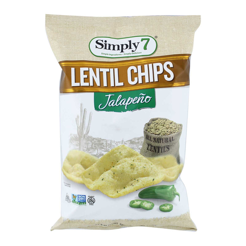 Simply7 Lentil Chips Jalapeno 113g