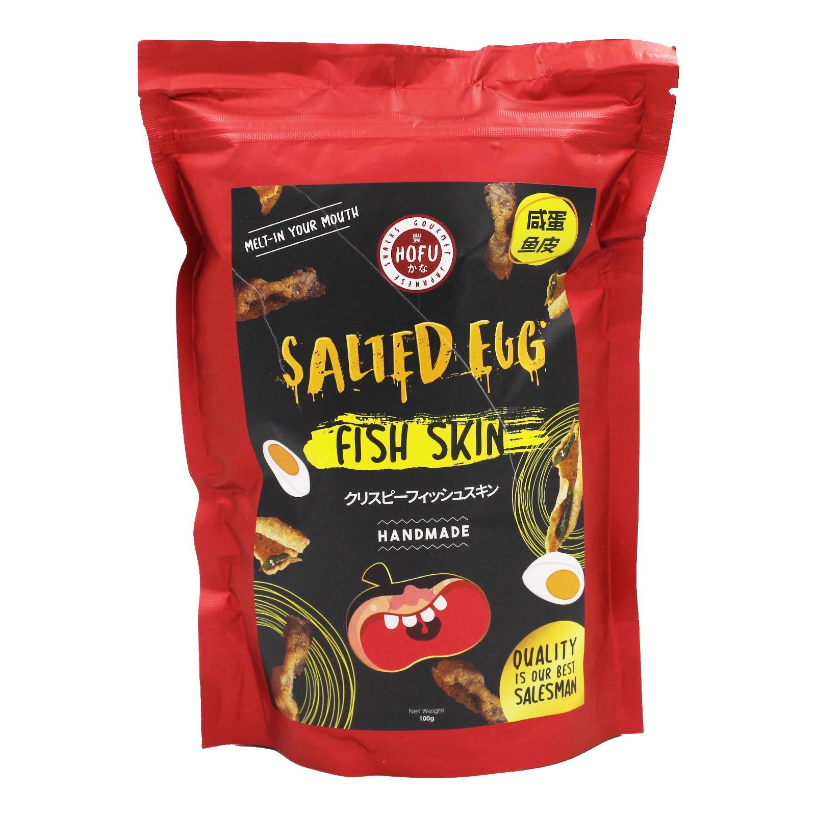 HOFU CRISP FISH SKIN SALTED EGG 100G