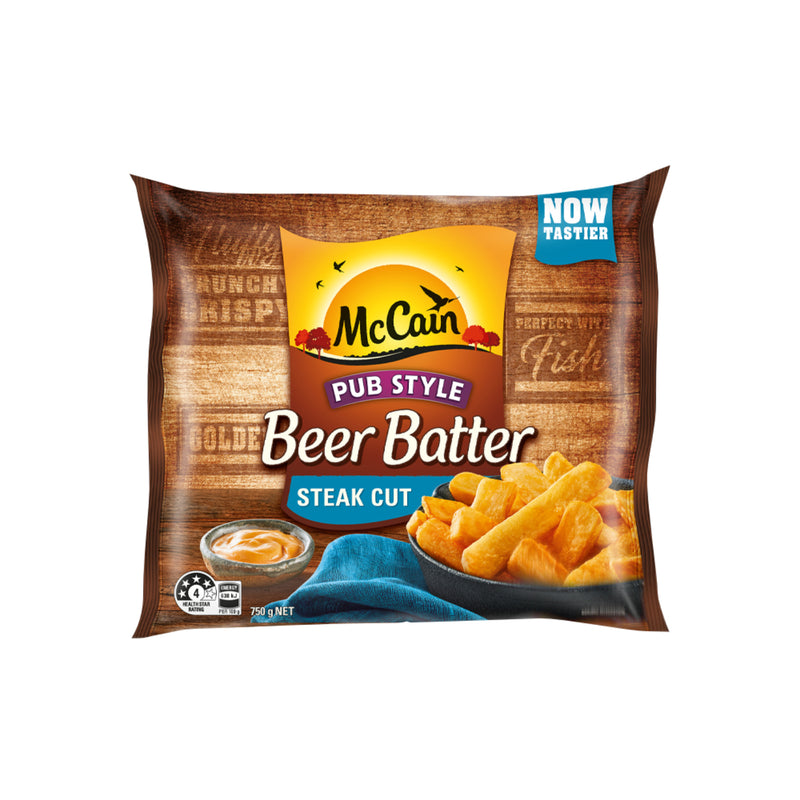 Mccain Beer Batter Steakhouse Chips 750g