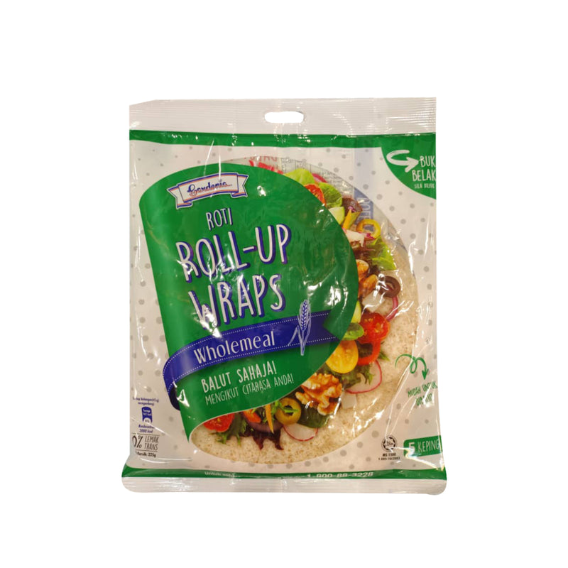Gardenia Roll-Up Wraps Wholemeal 1pack