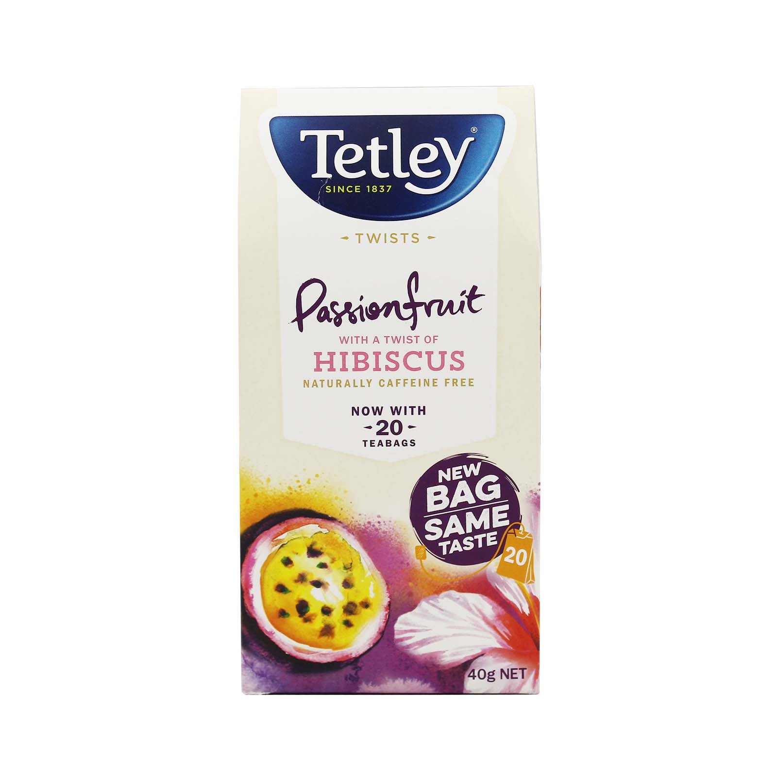 Tetley Twists Passionfruit Hibiscus 40g