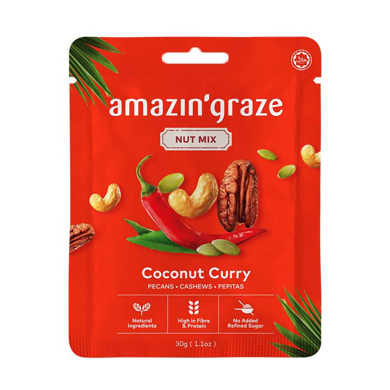 Amazin' Graze Coconut Curry Nut Mix 30g