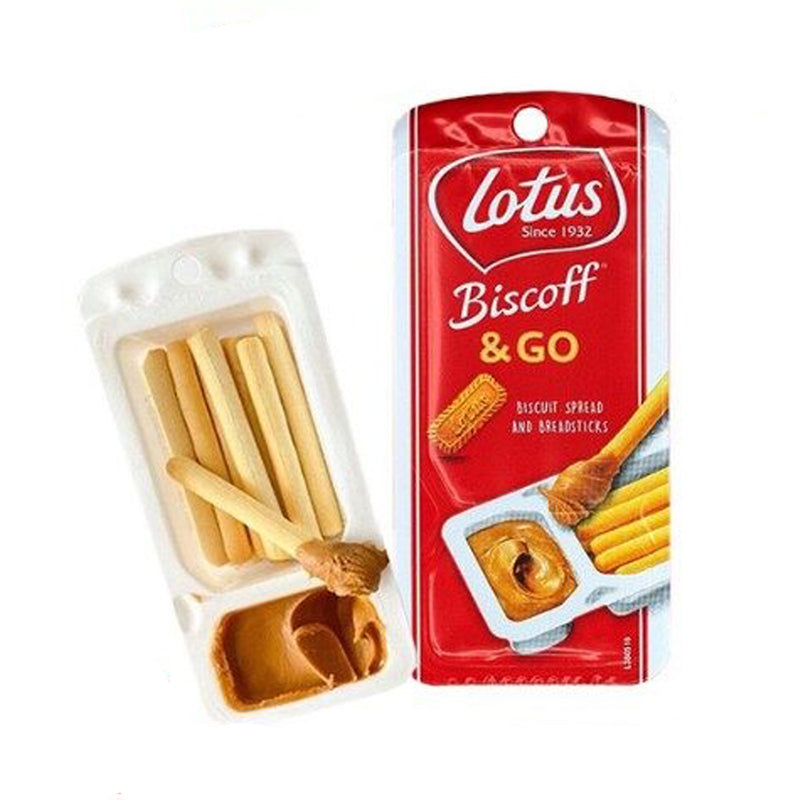 Lotus Biscoff And Go Biscuit Spread And Breadsticks 45g