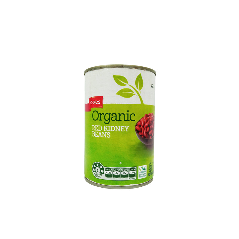 Coles Organic Red Kidney Beans 400g