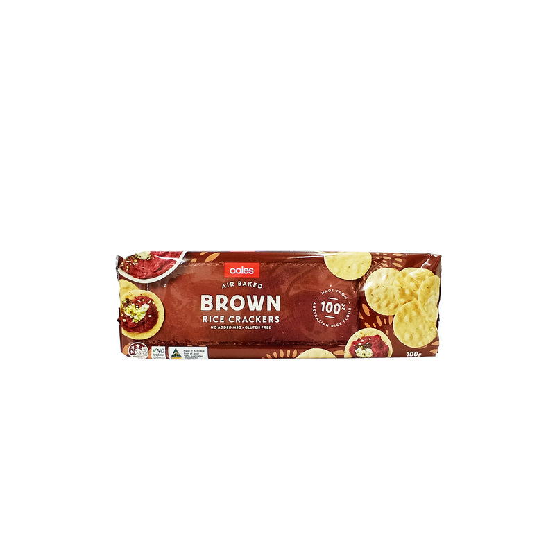 Coles Brown Rice Crackers 100g