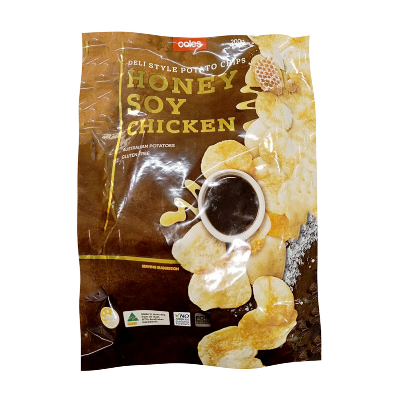 Coles Potato Chips Honey Soy Chick 200g