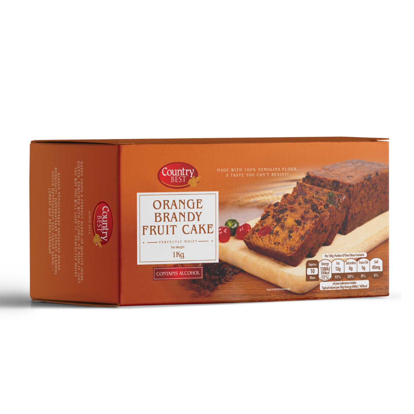 (Non Halal) Country Best Orange Brandy Fruit Cake 1kg